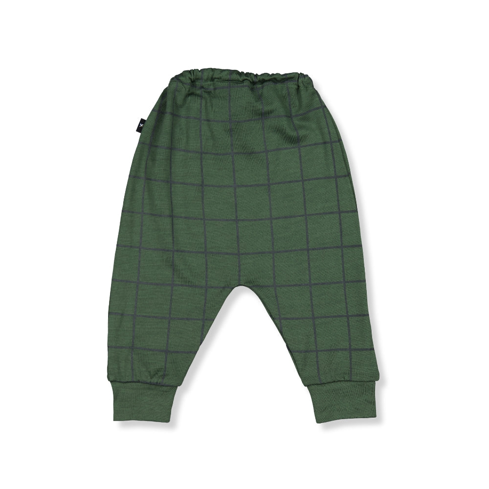 ASHER DROPCROTCH PANTS- Forest Check