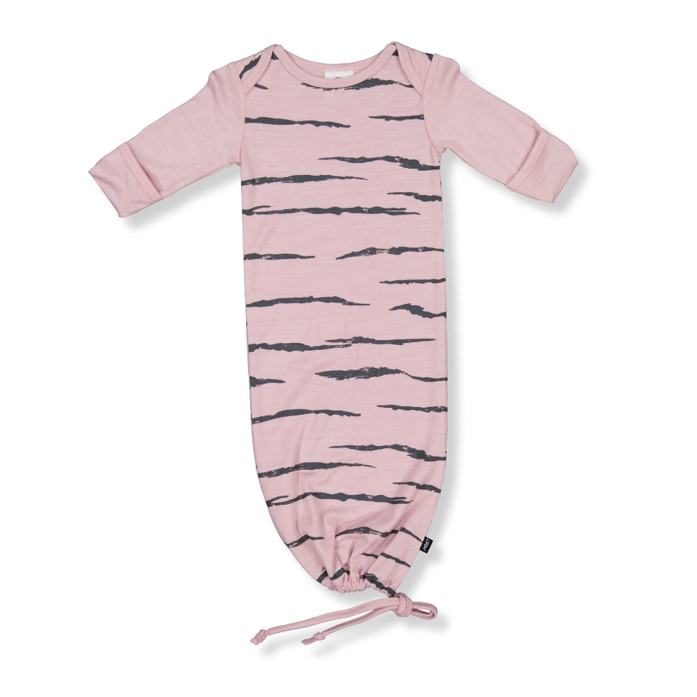 NEWCOMER BABY GOWN- Lilac Tiger, 0-3 months