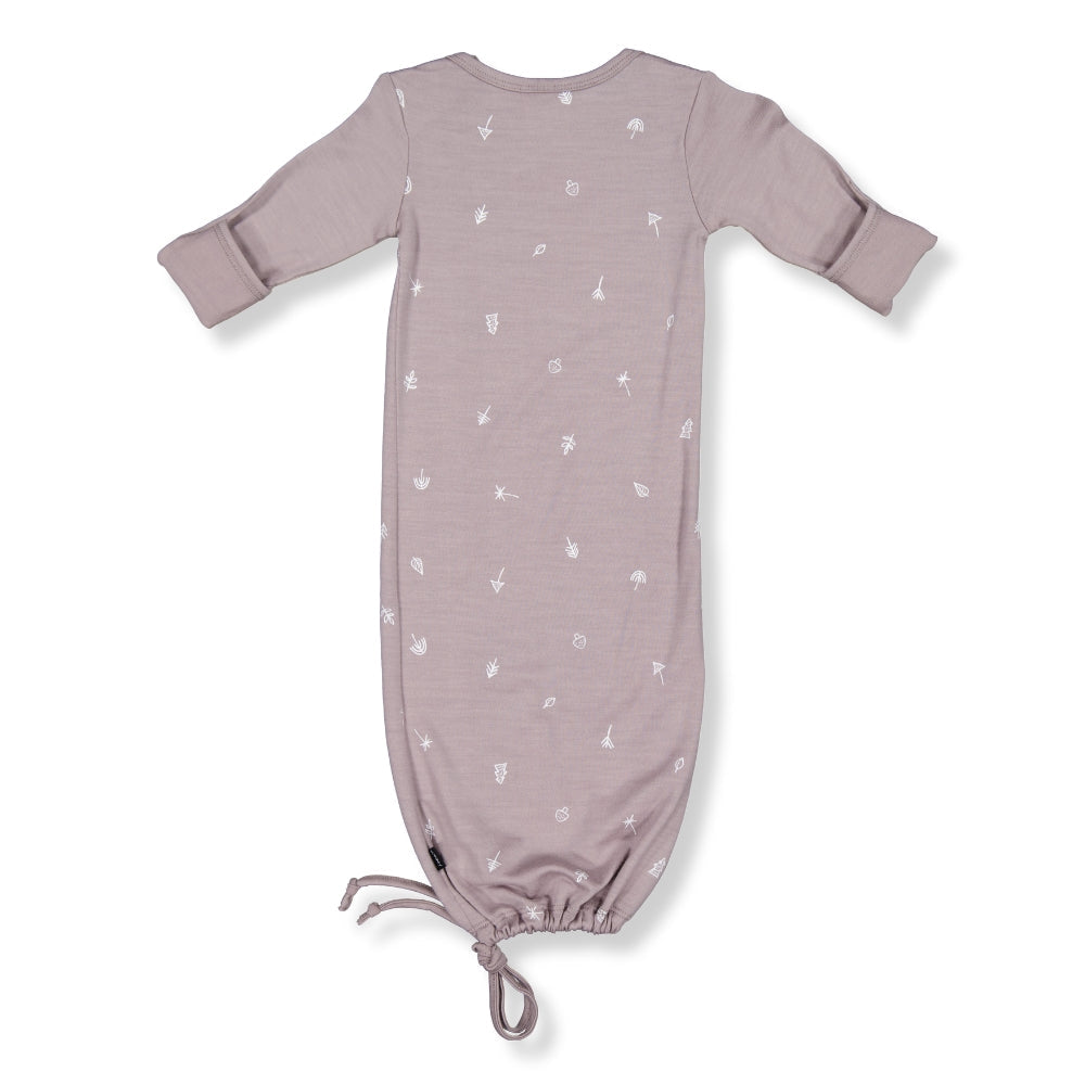 NEWCOMER BABY GOWN- Taupe Nature, 0-3 months