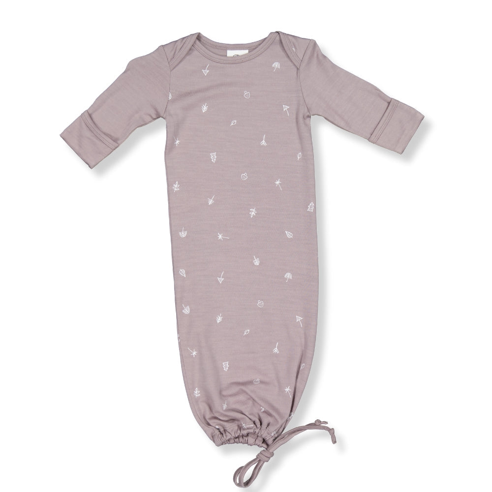 NEWCOMER BABY GOWN- Taupe Nature, 0-3 months