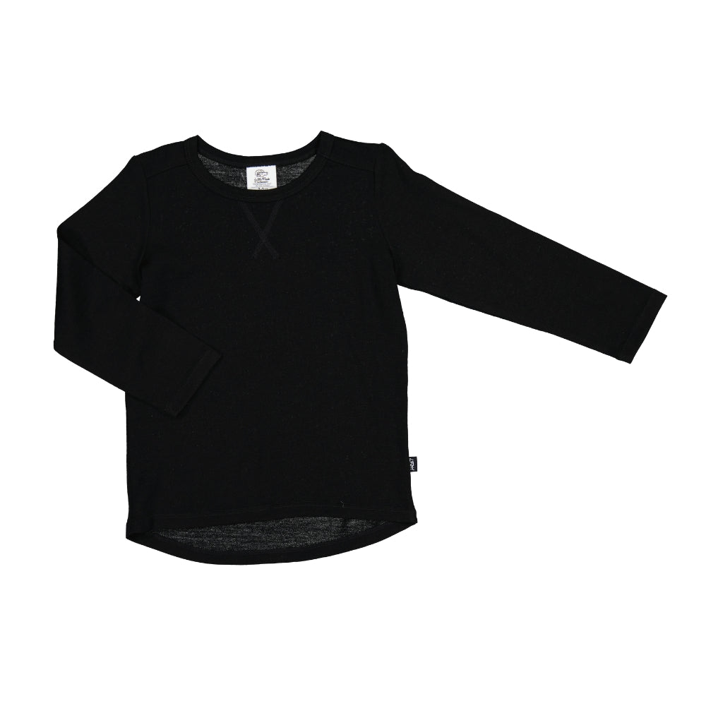 WYATT LONGSLEEVE- Black, 12-18 months + 4-5 years