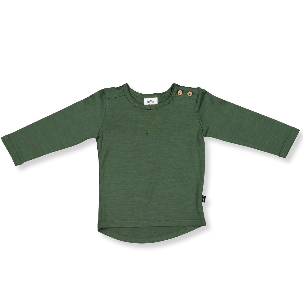 WYATT LONGSLEEVE TOP- Forest