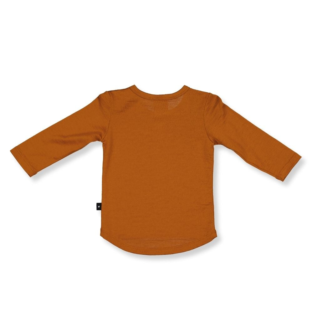 WYATT LONGSLEEVE TOP- Rust, 6-12 months