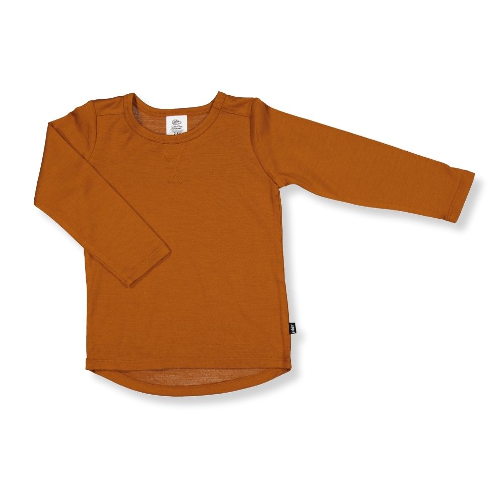 WYATT LONGSLEEVE TOP- Rust, 6-12 months