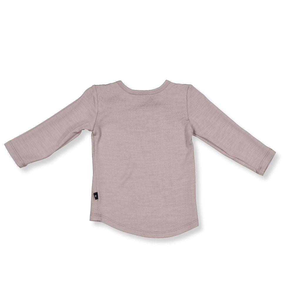 WYATT LONGSLEEVE TOP- Taupe, 6-12 months