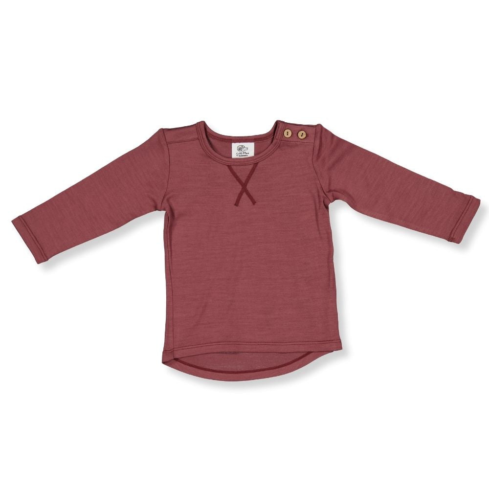 WYATT LONGSLEEVE TOP- Wild Ginger, 6-12 months