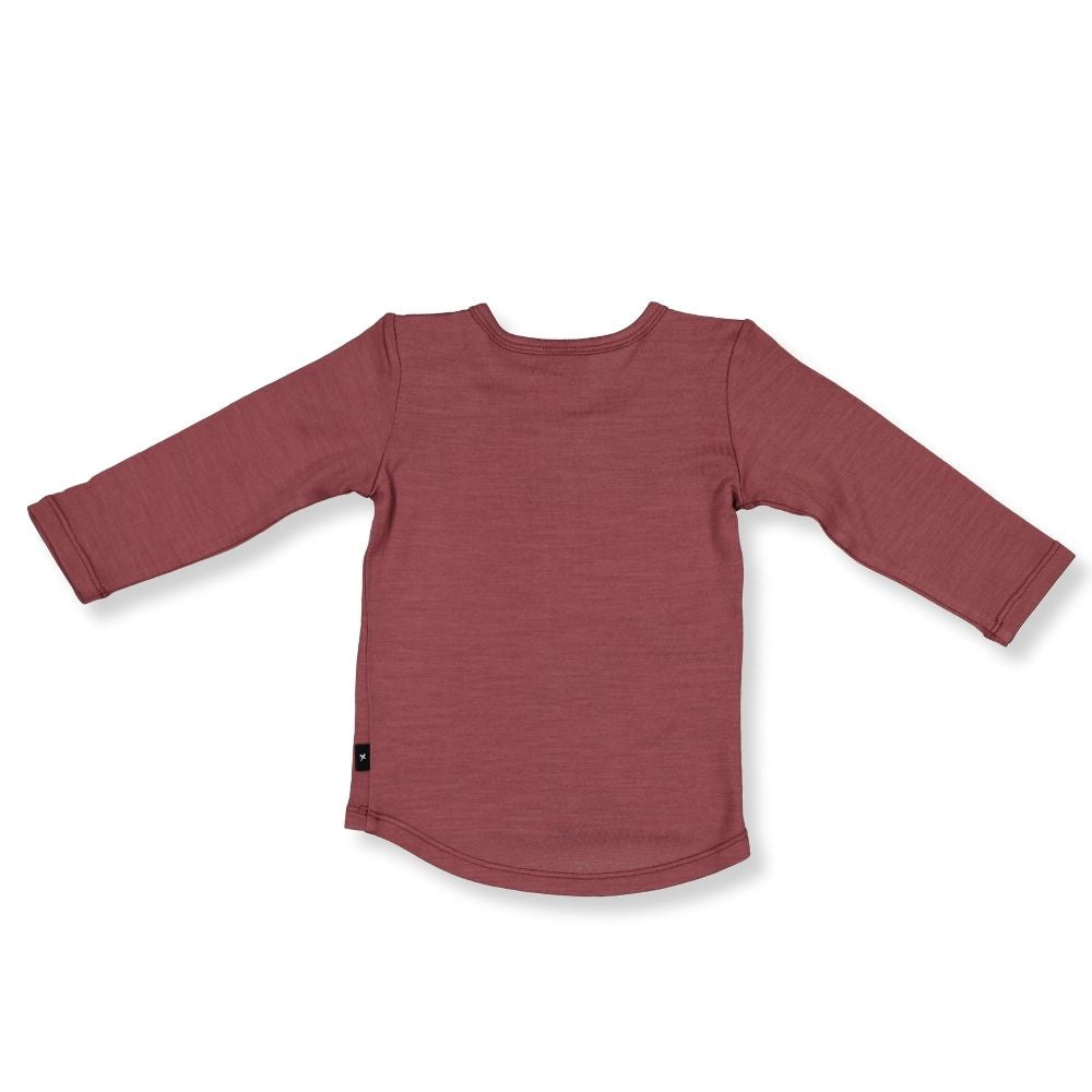 WYATT LONGSLEEVE TOP- Wild Ginger, 6-12 months