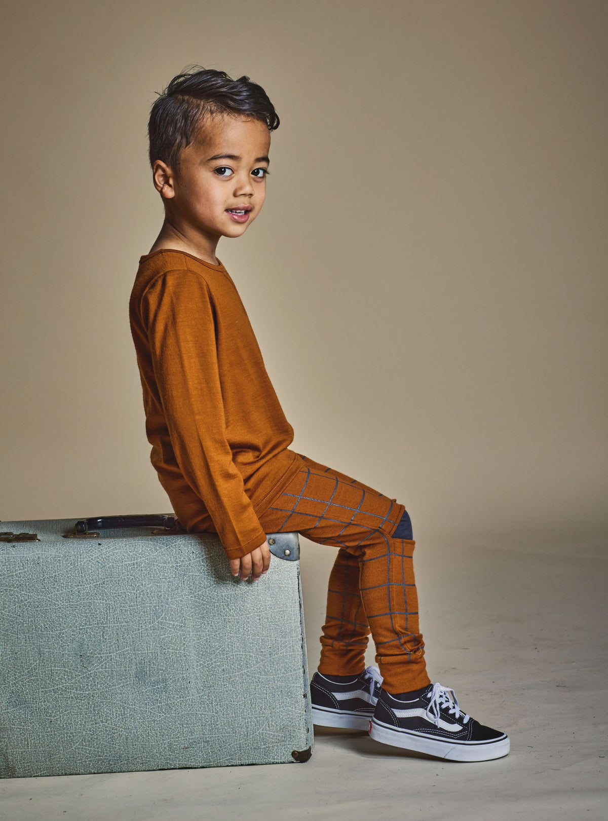 Wyatt Longsleeve, Rust Merino Wool Baby & Kids Top – Little Flock of ...