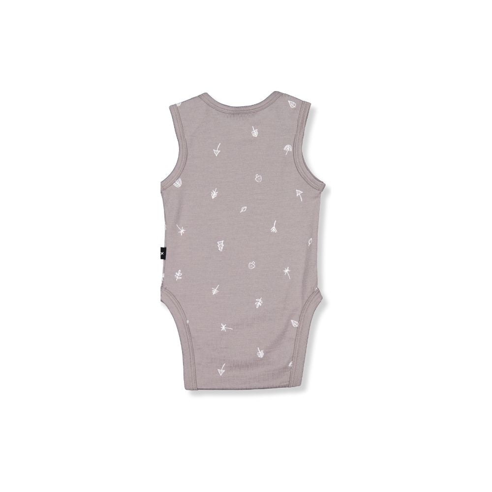 HADLEY SLEEVELESS BODYSUIT- Taupe Nature, 3-6 months