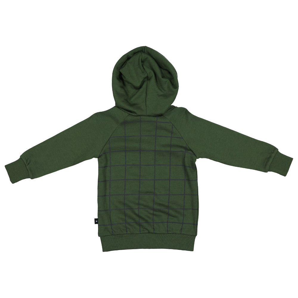 NIXON HOODIE- Forest Check, 18-24 months