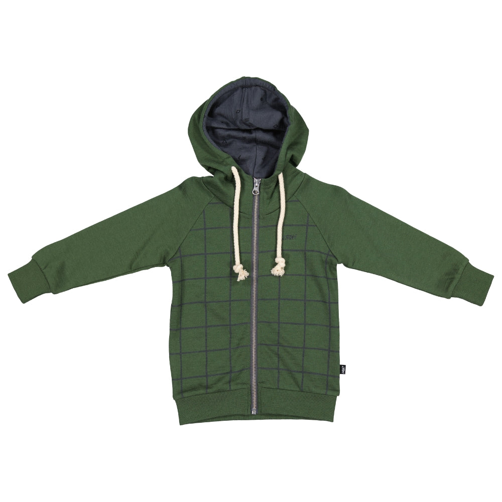 NIXON HOODIE- Forest Check, 18-24 months