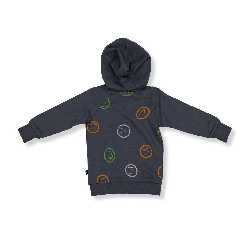 NIXON HOODIE- Shadow/Rust Faces, 18-24 months