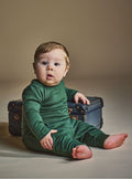 Asher Dropcrotch Pants, Forest Check Merino Wool Baby Pant