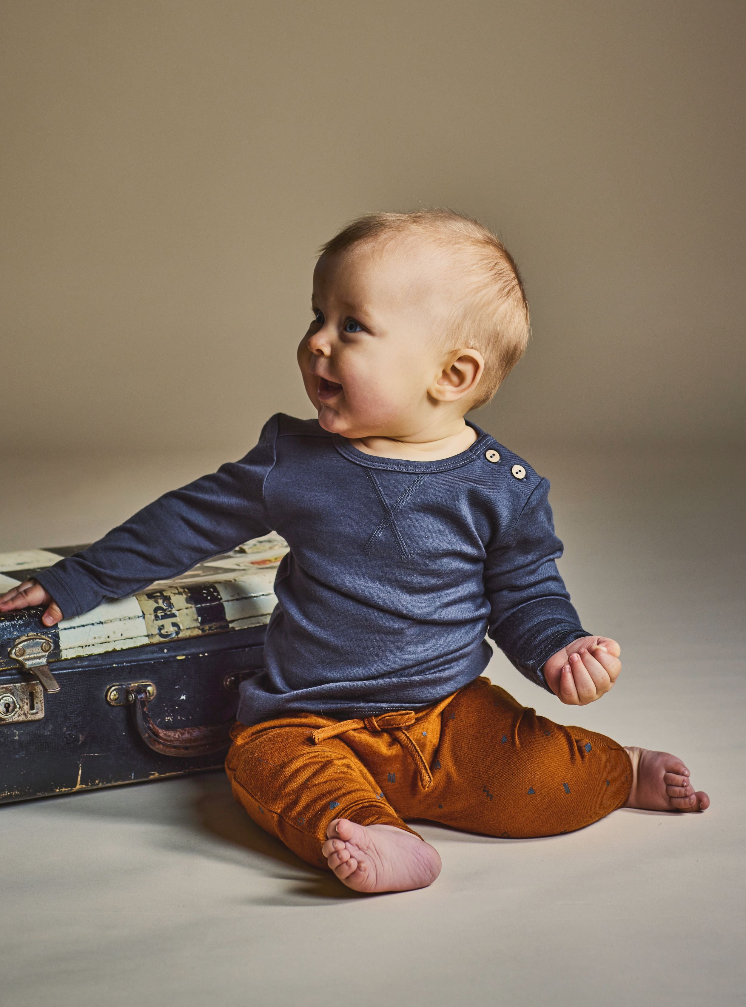 ASHER DROPCROTCH PANTS- Rust Elements