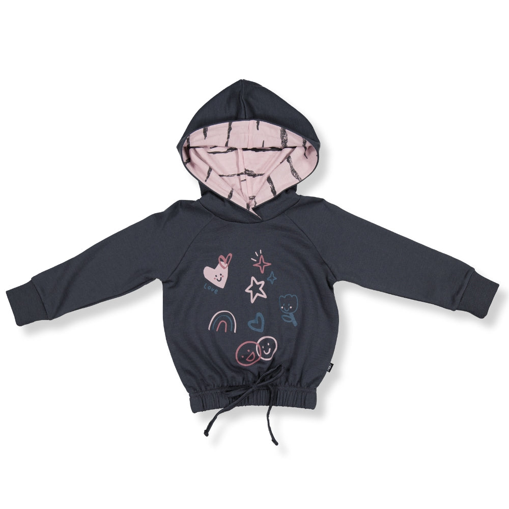 ELYSE HOODED SWEATSHIRT- Shadow