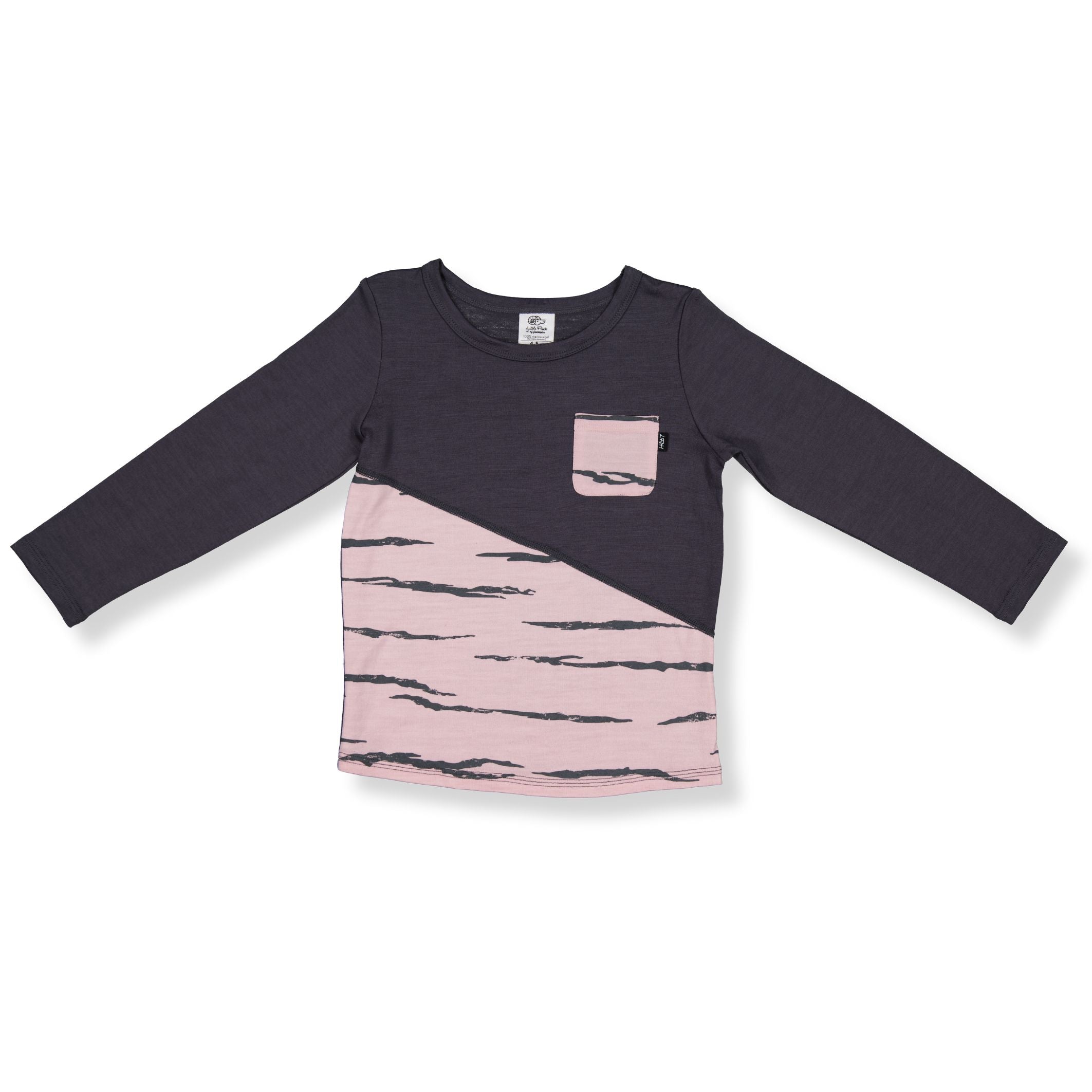 PICK POCKET LONGSLEEVE TEE- Lilac Tiger, 12-18 months + 4-5 years