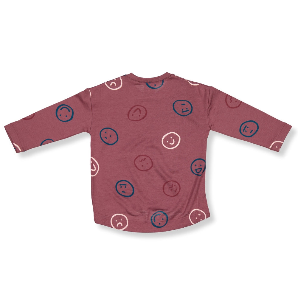 AYLA LONGSLEEVE TOP- Wild Ginger Faces, 18-24 months