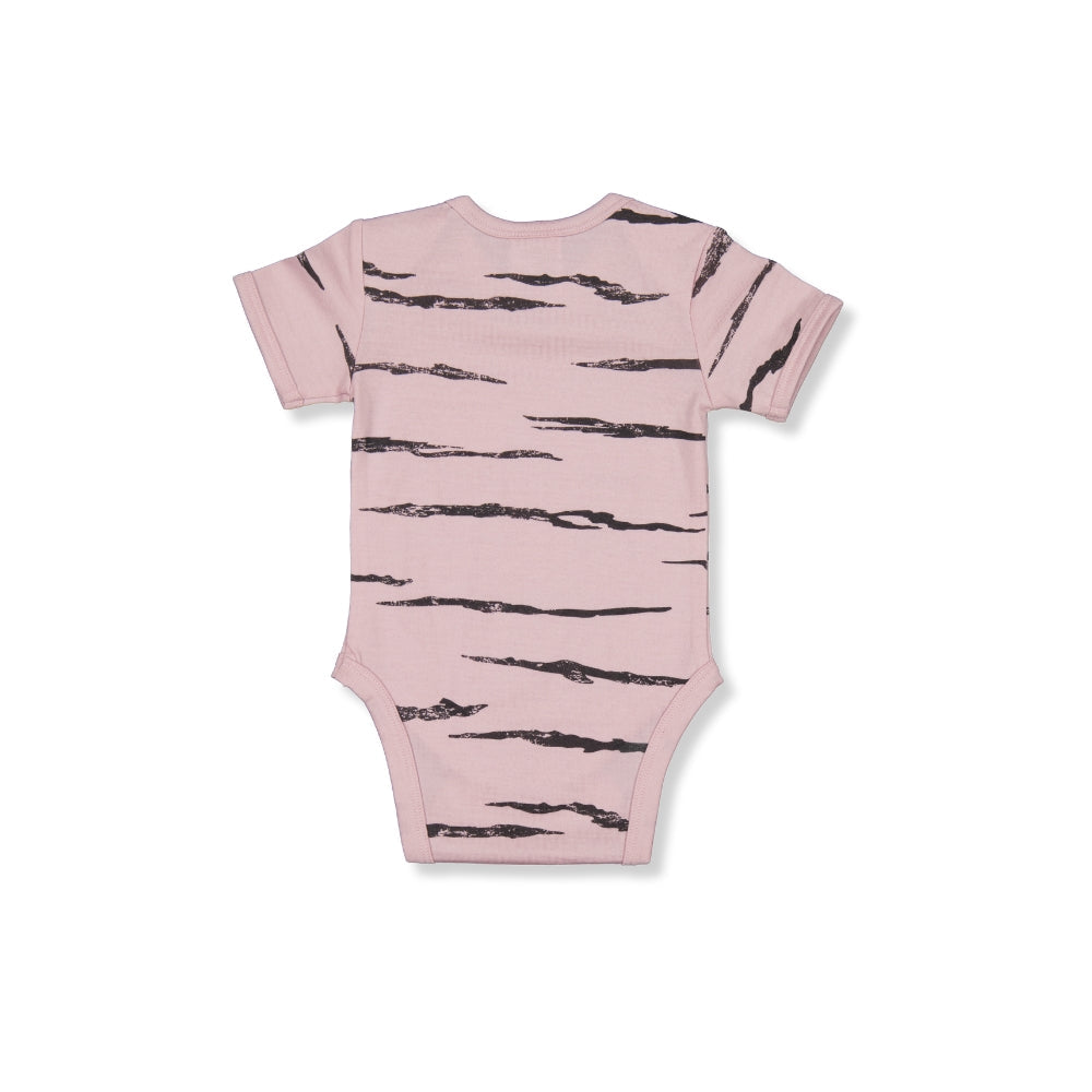 EZRA SHORTSLEEVE BODYSUIT- Lilac Tiger, 3-6 months + 6-12 months