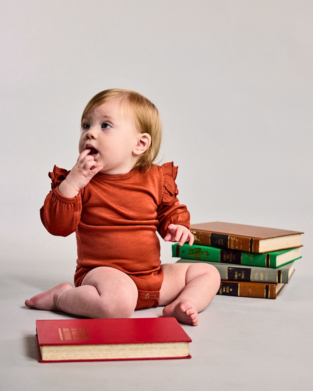 Luna Bodysuit - 100% Merino Wool - Desert