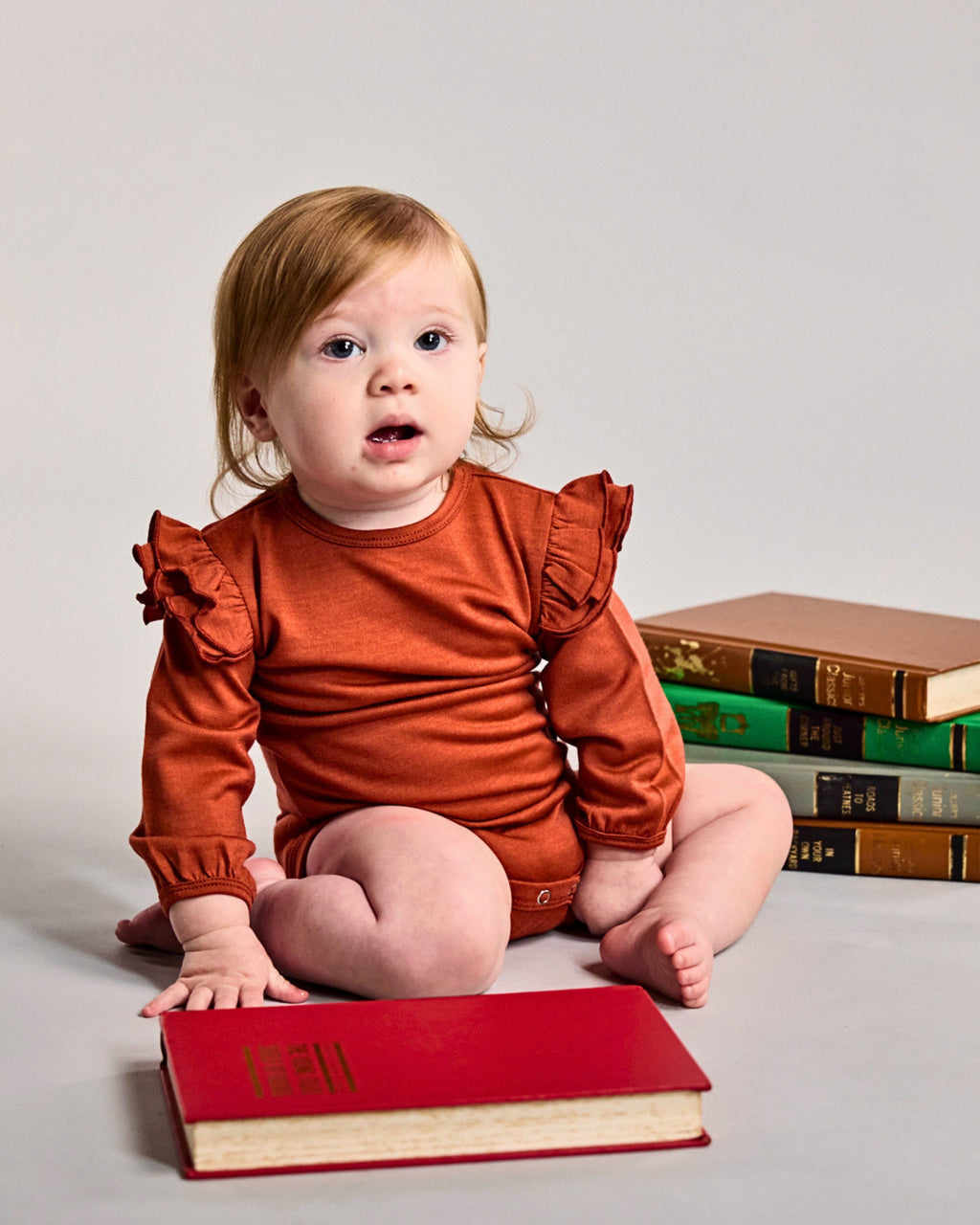 Luna Bodysuit - 100% Merino Wool - Desert