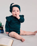 Luna Bodysuit - 100% Merino Wool - Pine