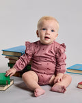Luna Bodysuit - 100% Merino Wool - Rose Miniheart