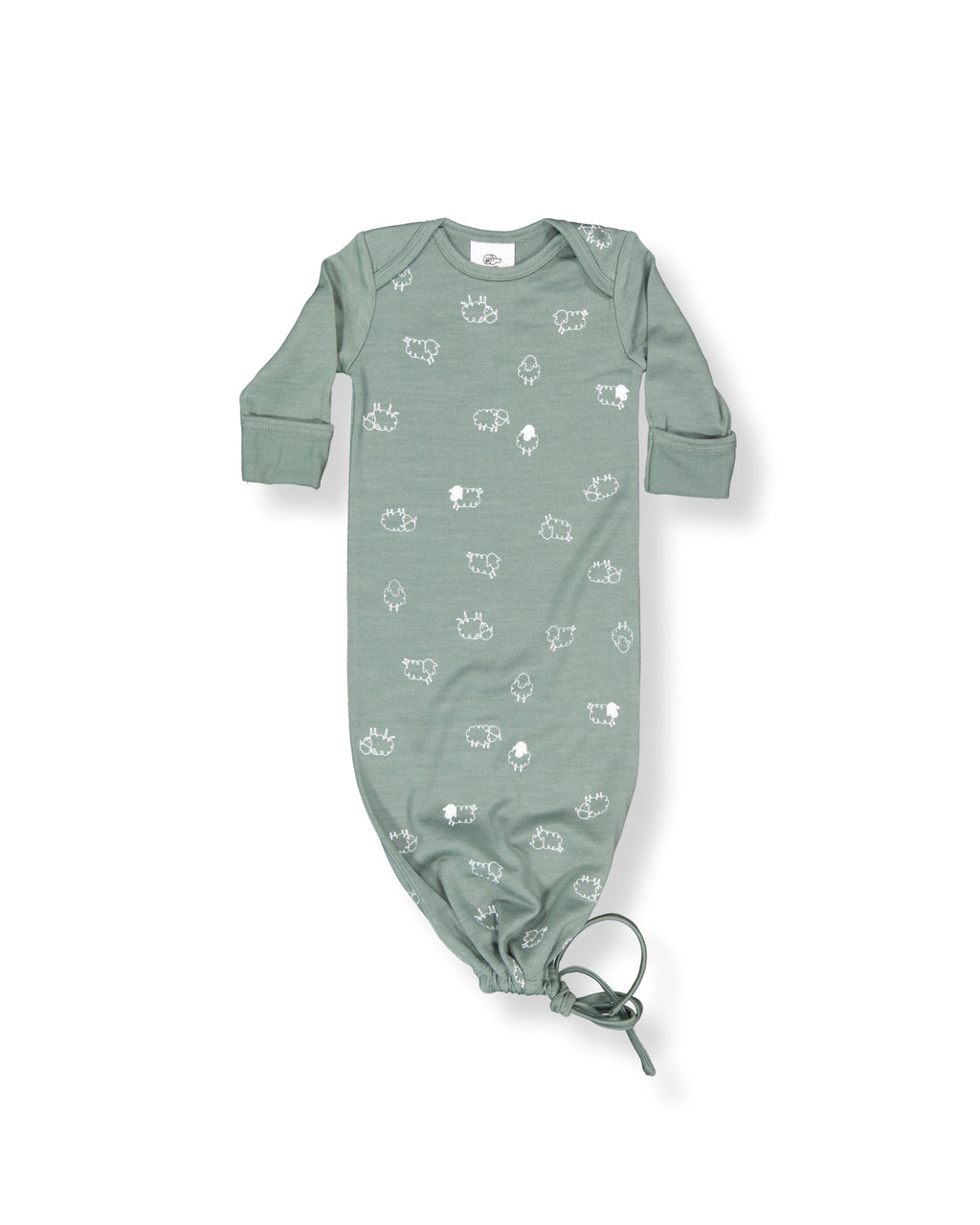 Newcomer Baby Gown - 100% Merino Wool - Fern Flock