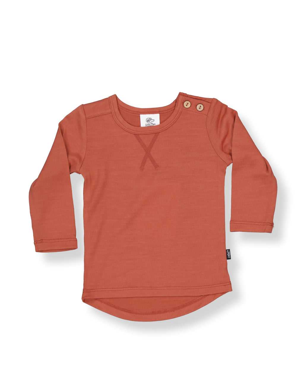 Wyatt Long Sleeve Top - 100% Merino Wool, Desert