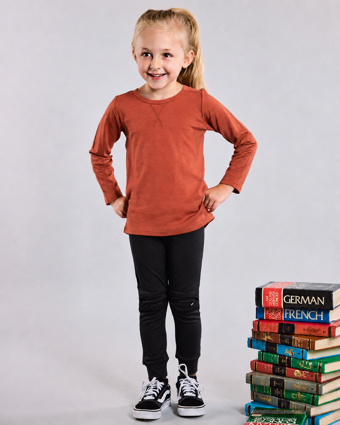 Wyatt Long Sleeve Top - 100% Merino Wool, Desert
