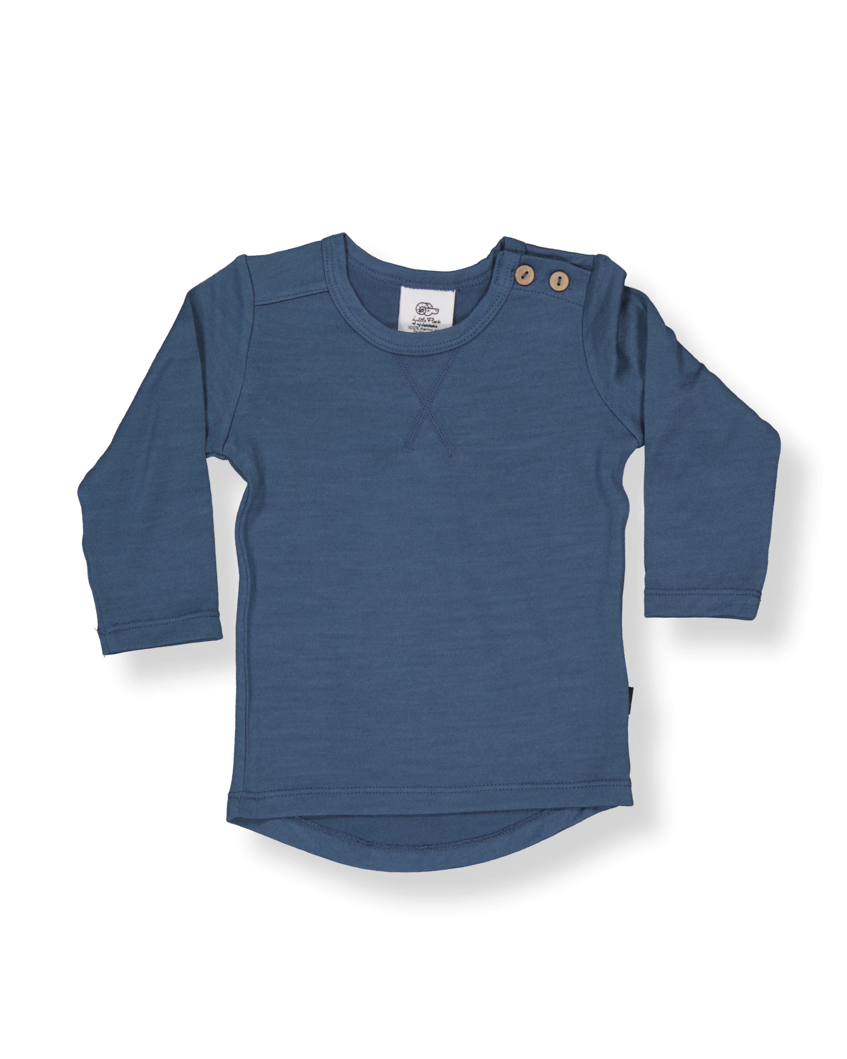Wyatt Long Sleeve Top - 100% Merino Wool, Orion