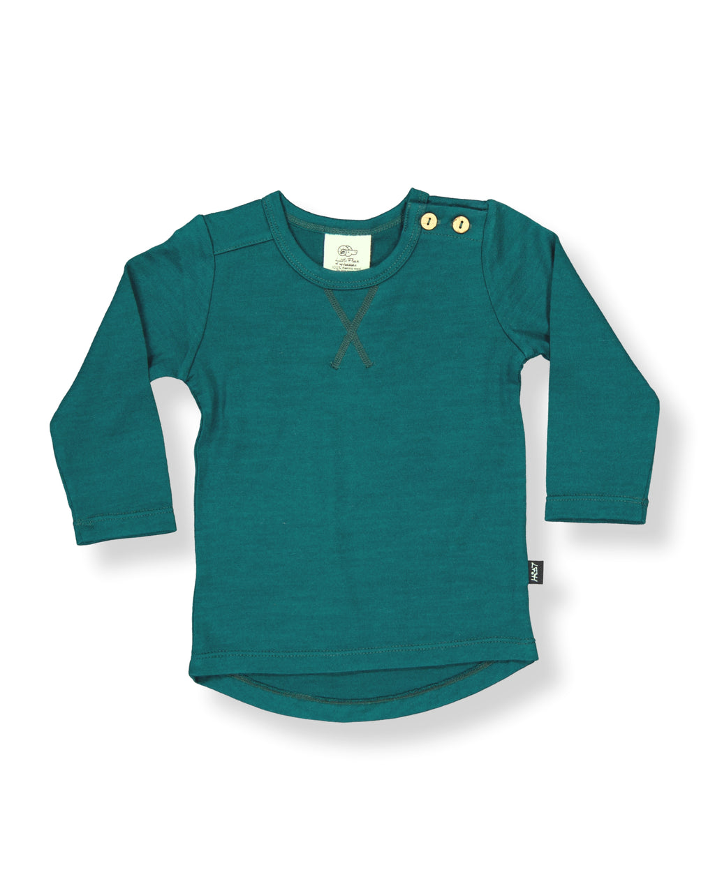 Wyatt Long Sleeve Top - 100% Merino Wool, Pine