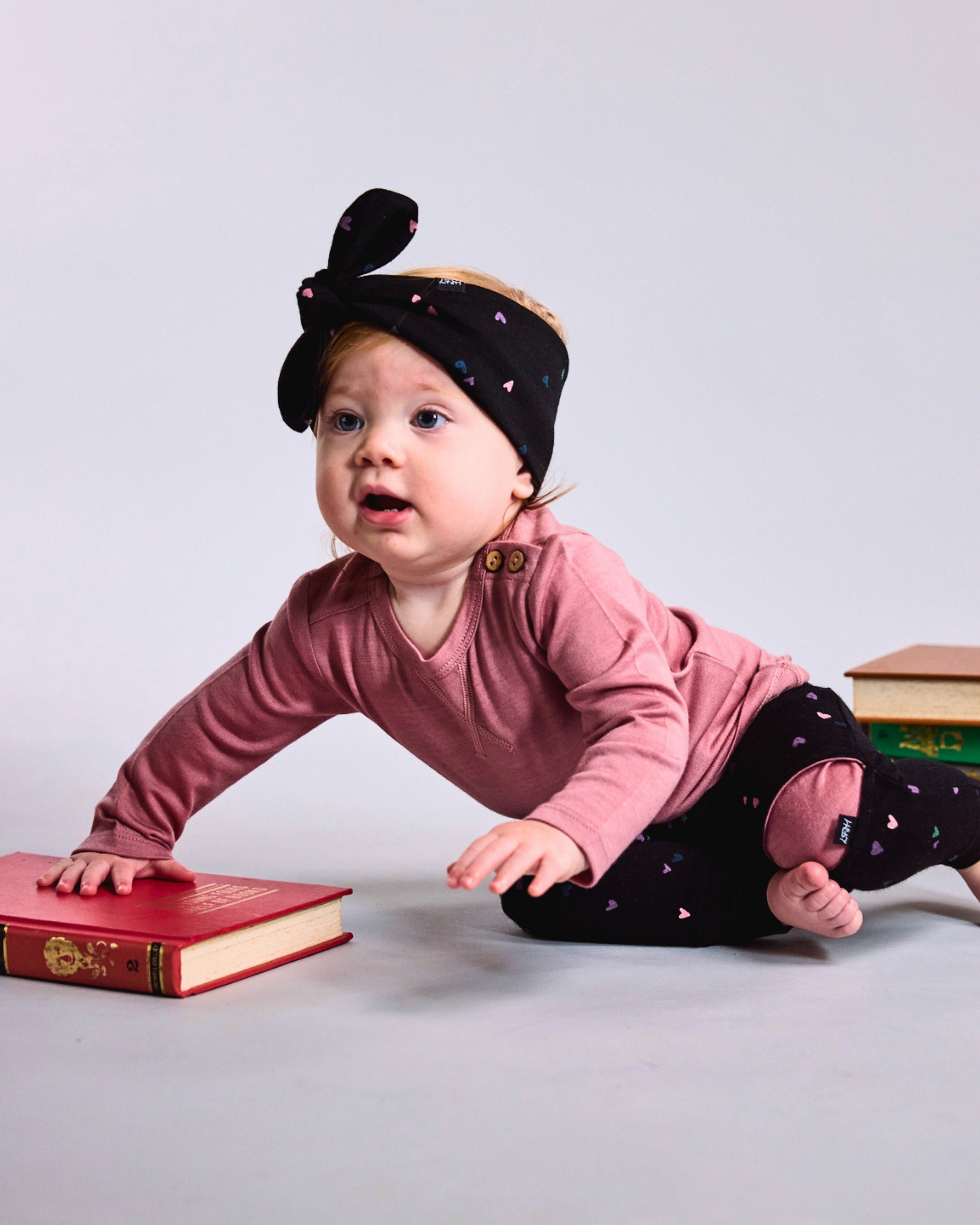 Wyatt Long Sleeve Top - 100% Merino Wool, Rose