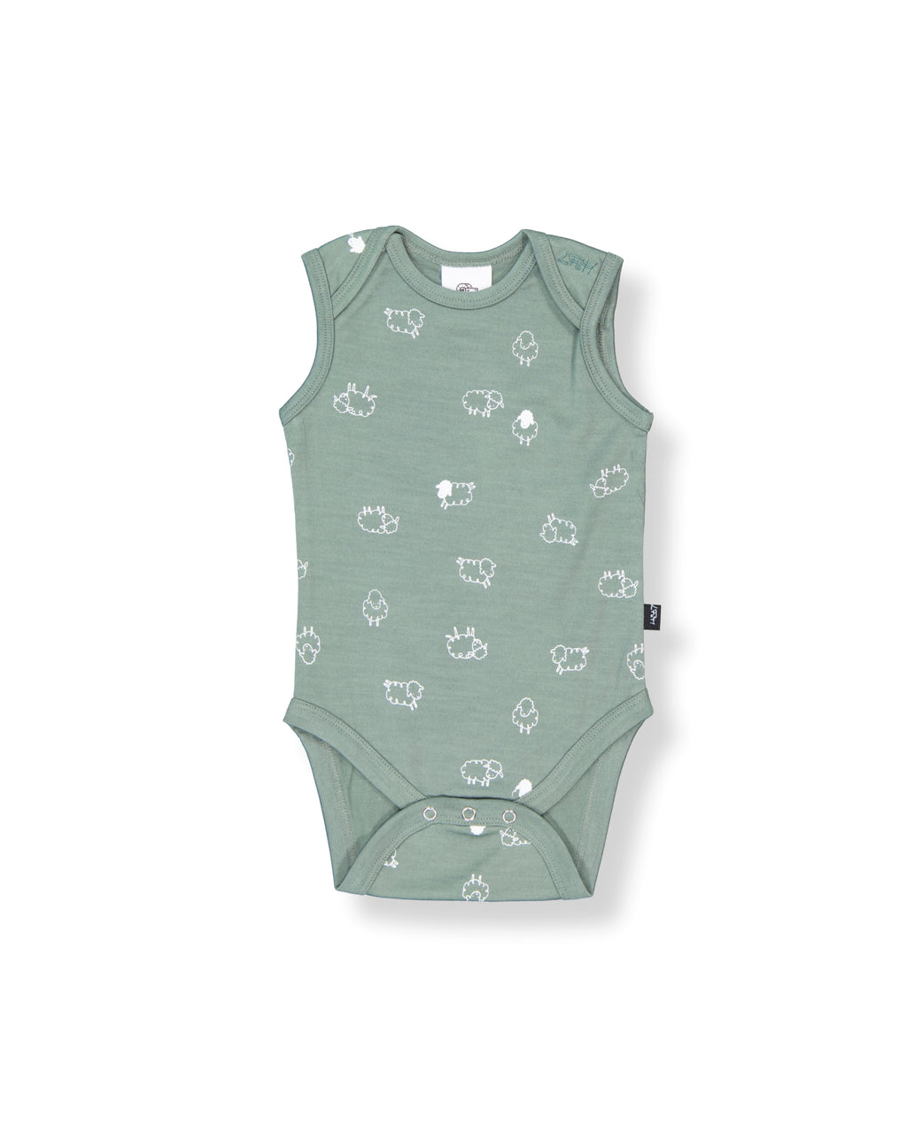 Hadley Bodysuit - 100% Merino Wool - Fern Flock