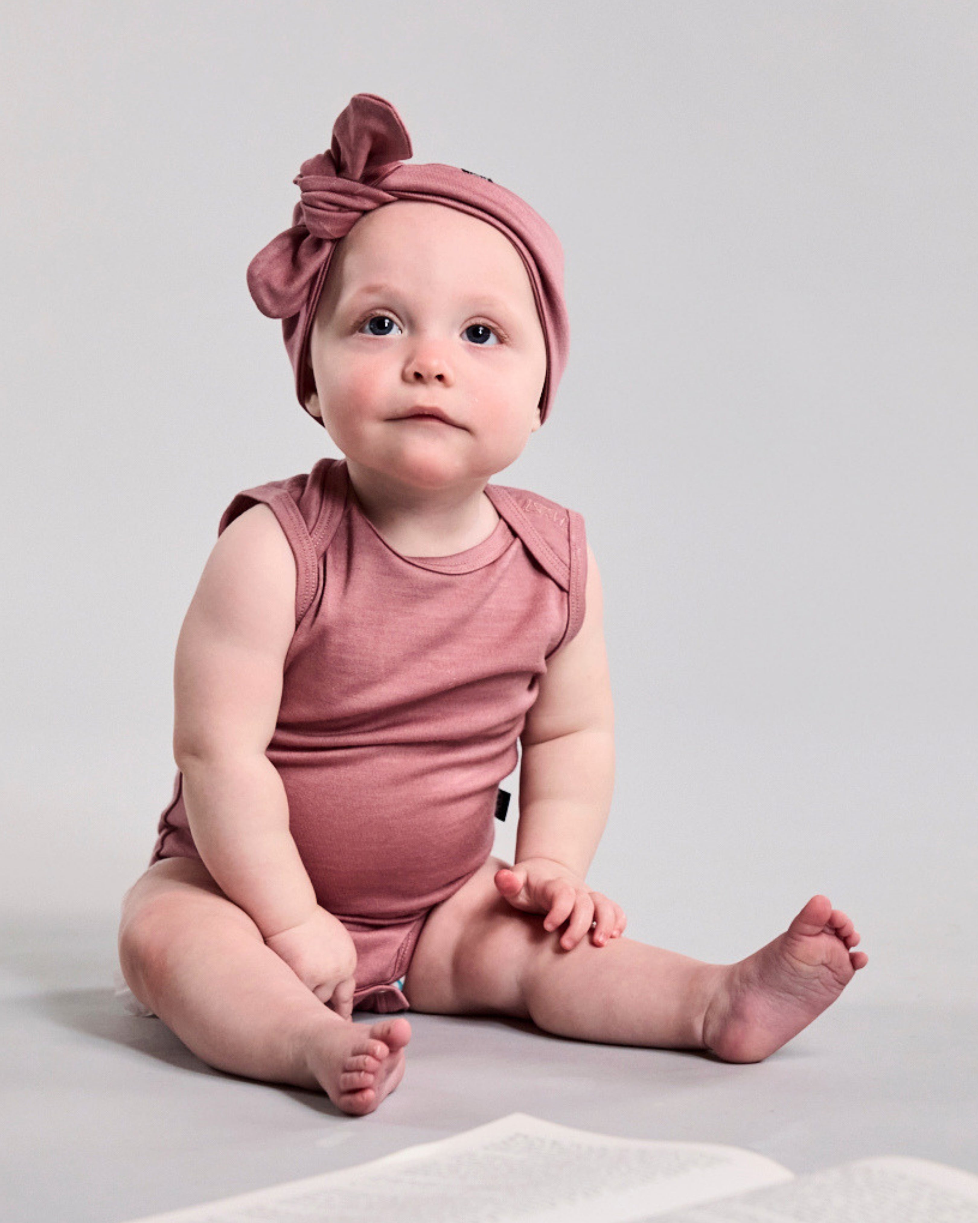 Hadley Bodysuit - 100% Merino Wool - Rose