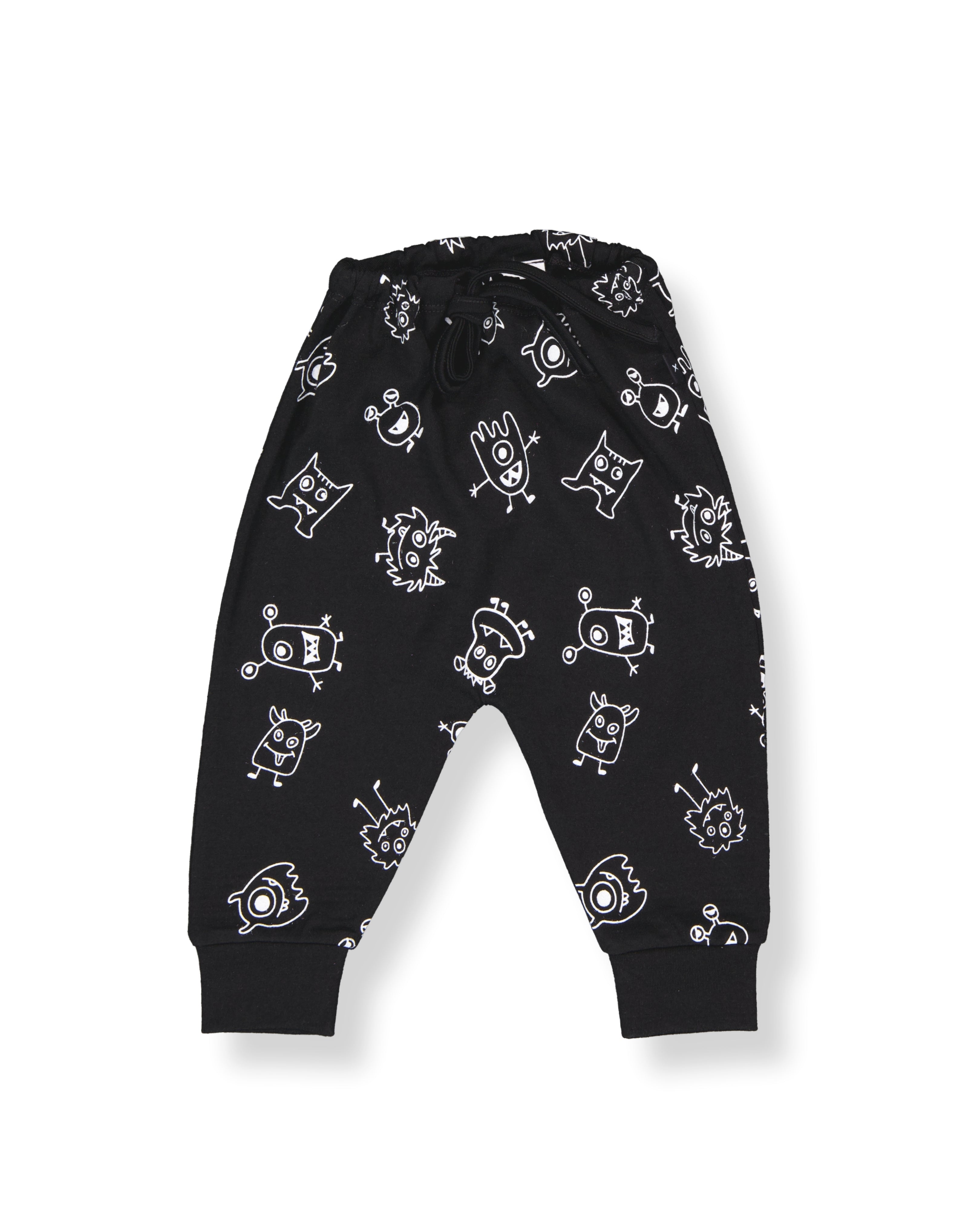 Asher Pants - 100% Merino Wool - Black Monsters