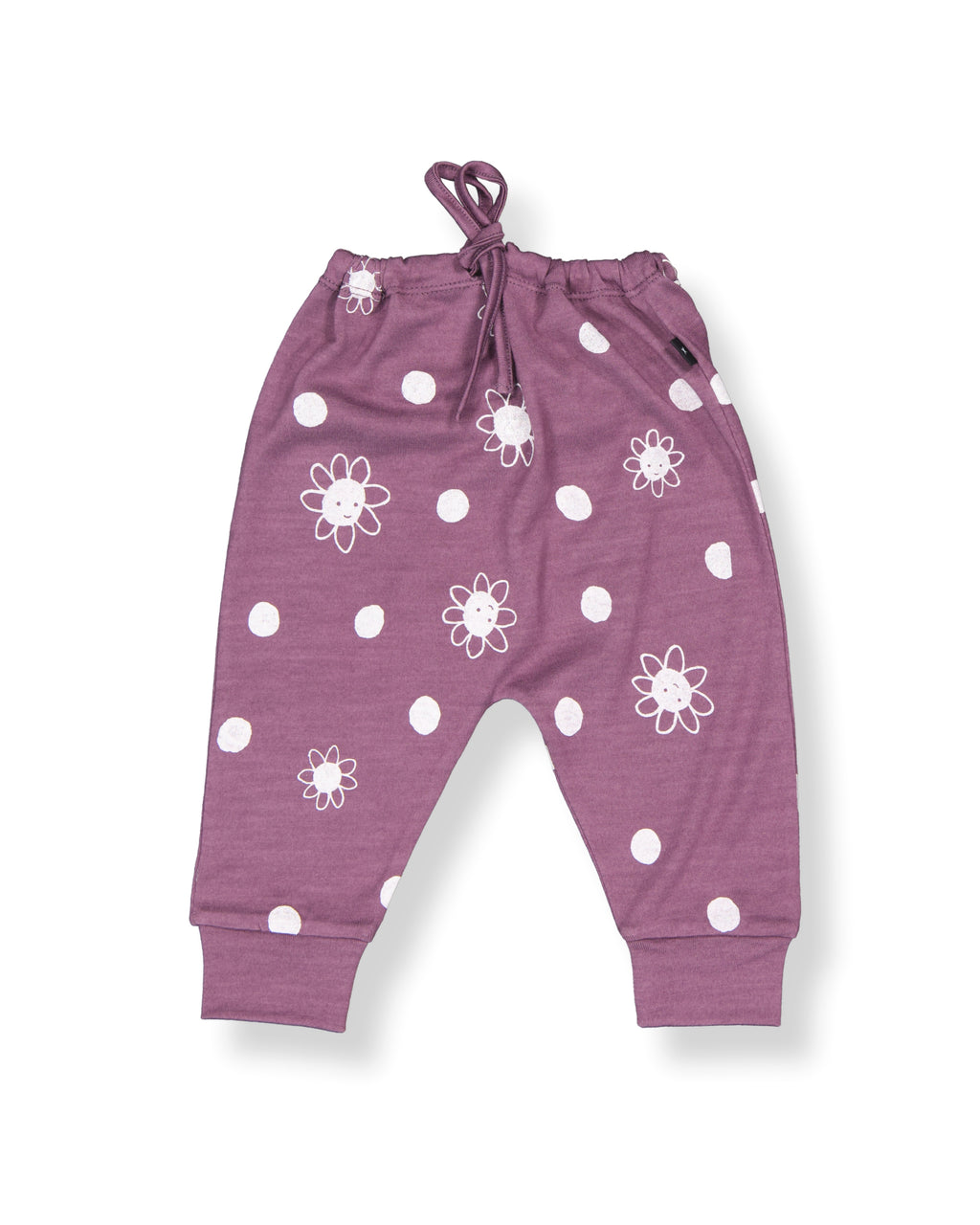 Asher Pants - 100% Merino Wool - Plum Daisy