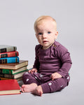 Asher Pants - 100% Merino Wool - Plum Daisy