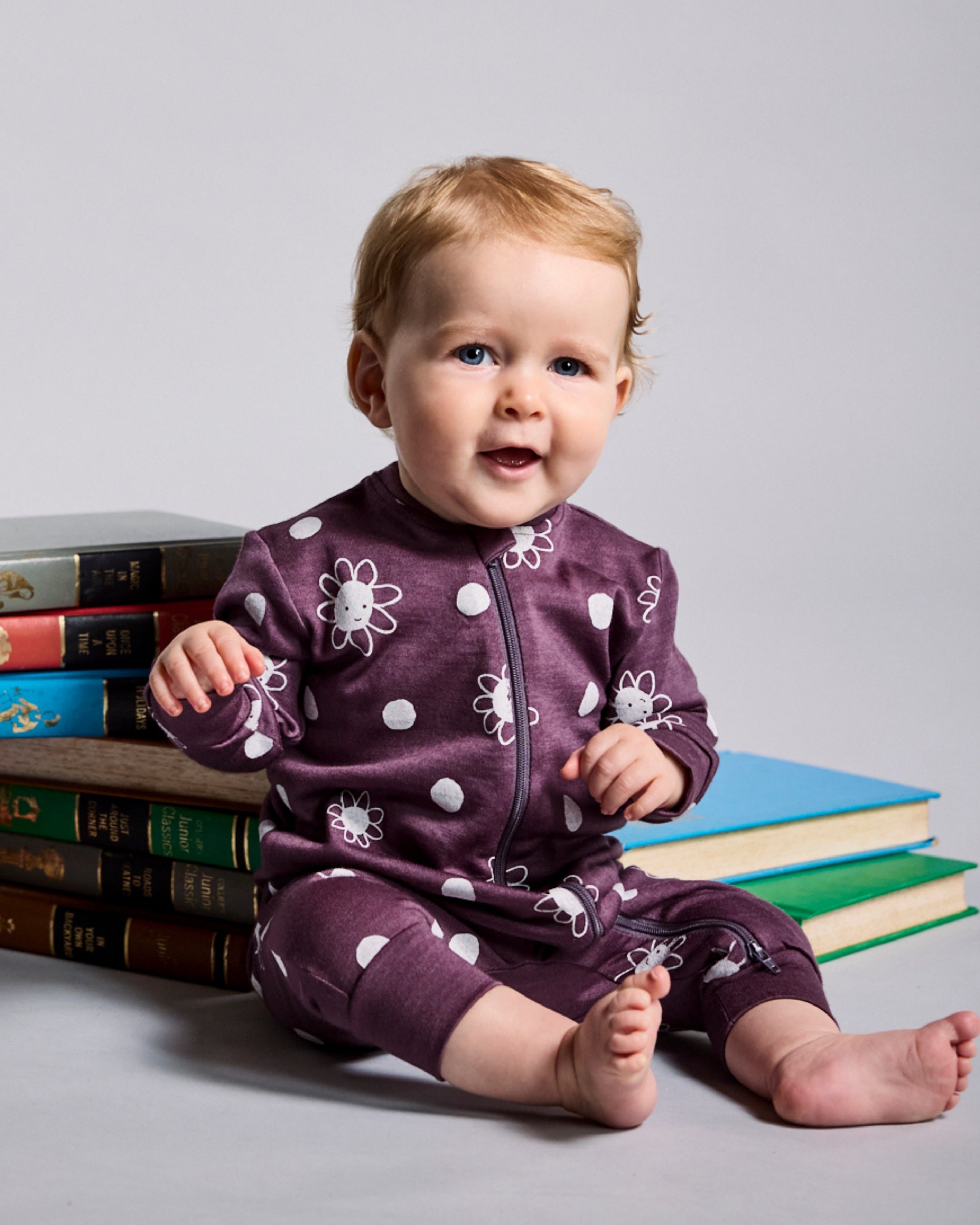 Remy All-In-One - 100% Merino Wool, Plum Daisy