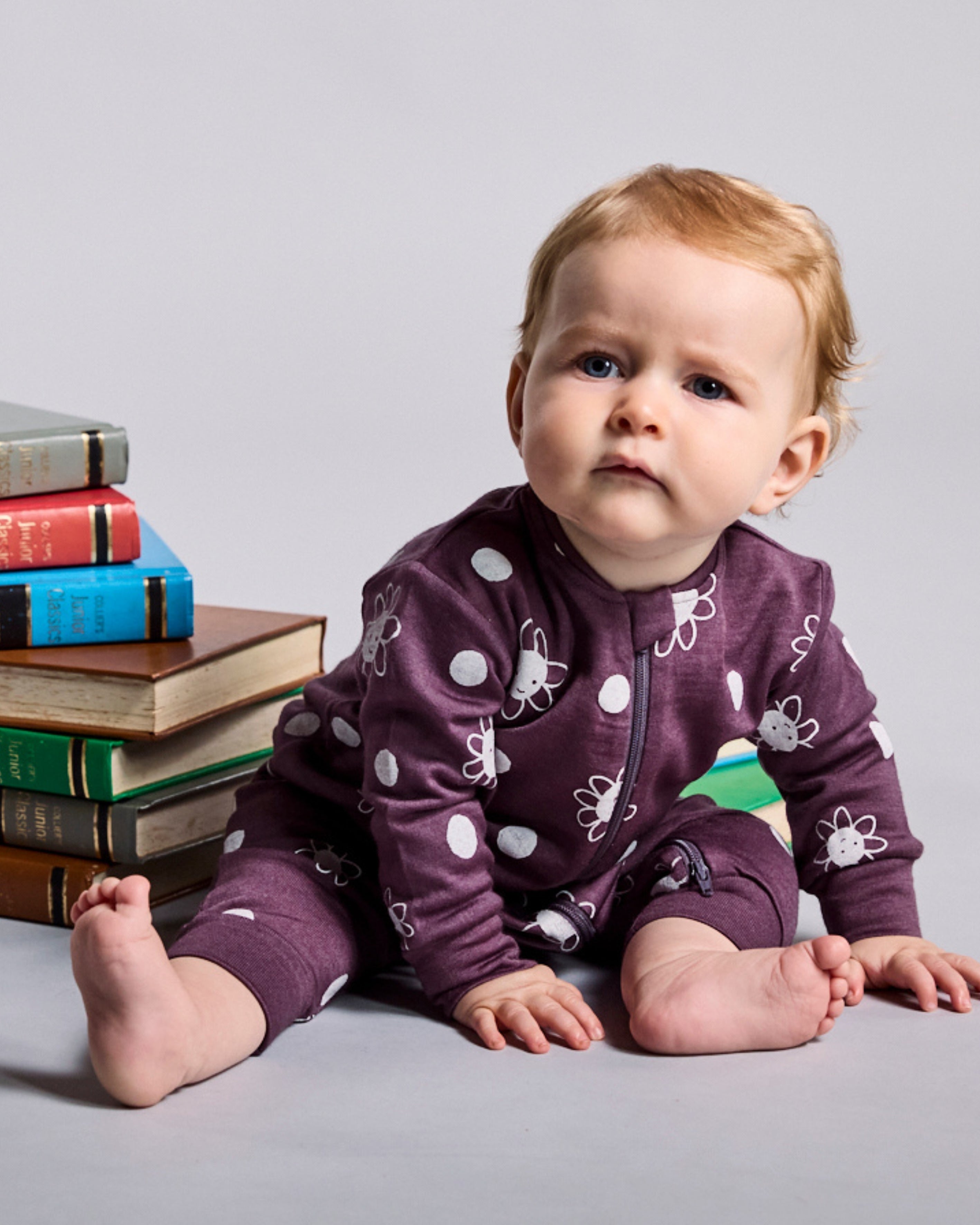 Remy All-In-One - 100% Merino Wool, Plum Daisy