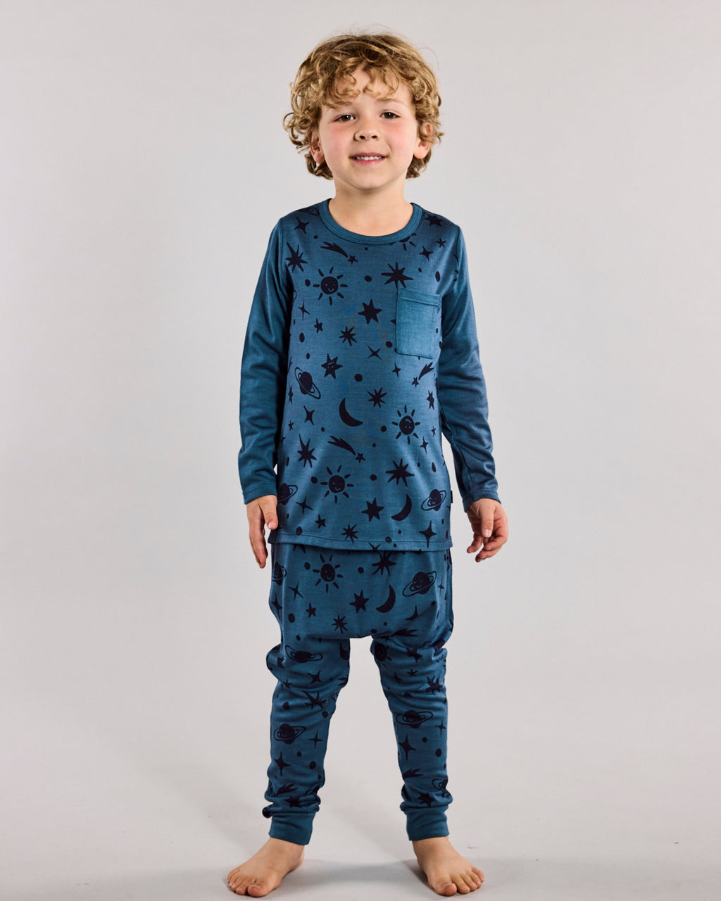 Marlow PJ Set - 100% Merino Wool - Orion Galaxy