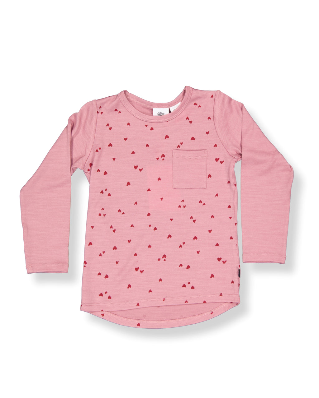 Marlow PJ Set - 100% Merino Wool - Rose Miniheart