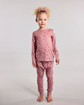 Marlow PJ Set - 100% Merino Wool - Rose Miniheart