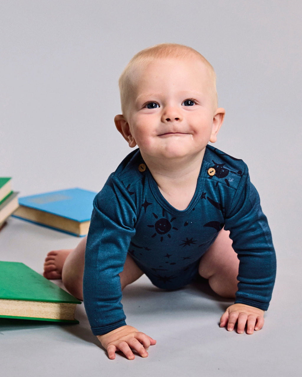 Riley Bodysuit - 100% Merino Wool, Orion Galaxy