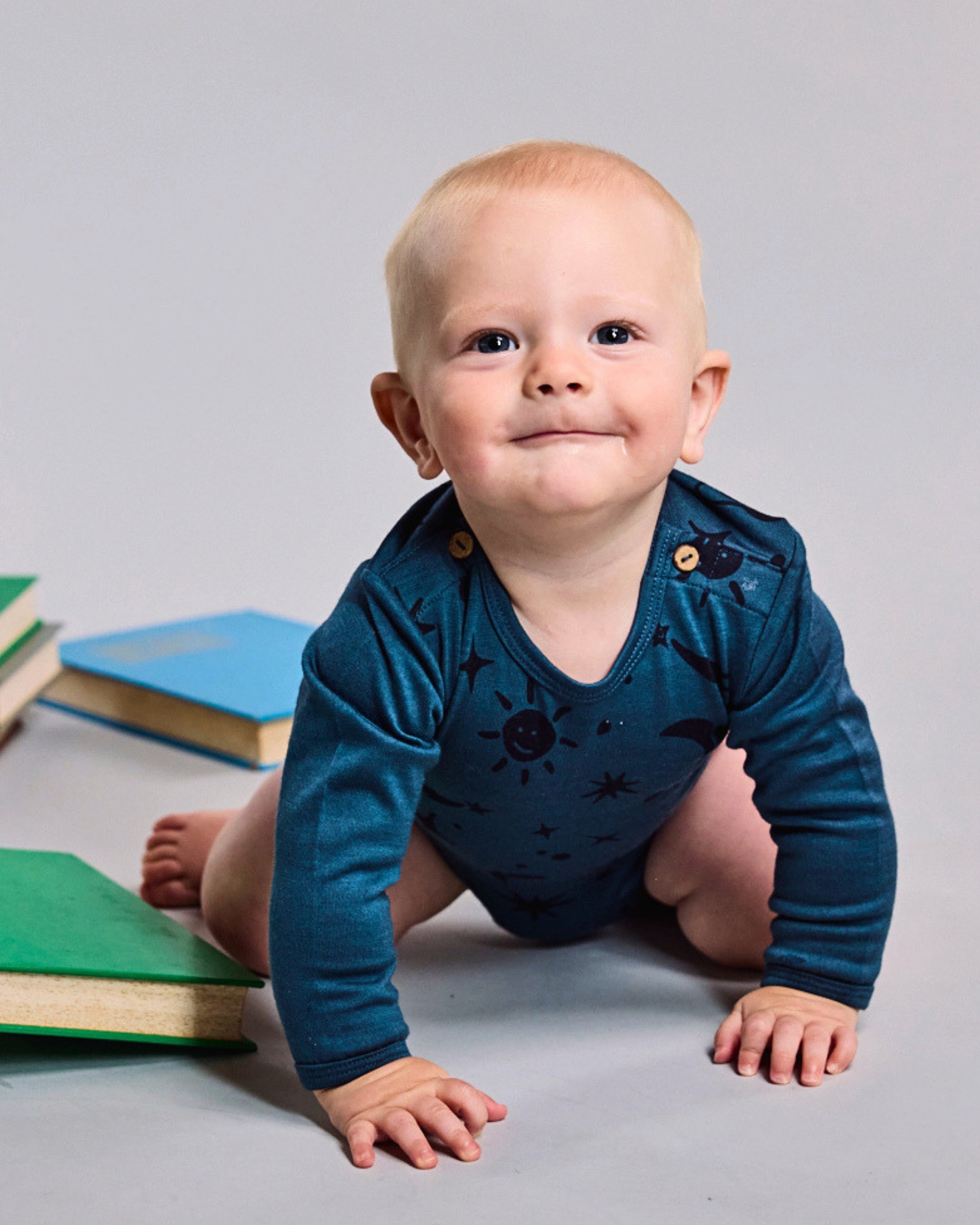 Riley Bodysuit - 100% Merino Wool, Orion Galaxy