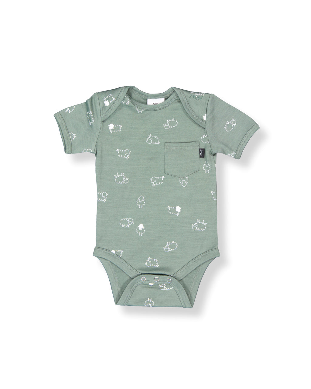 Ezra Bodysuit - 100% Merino Wool - Fern Flock