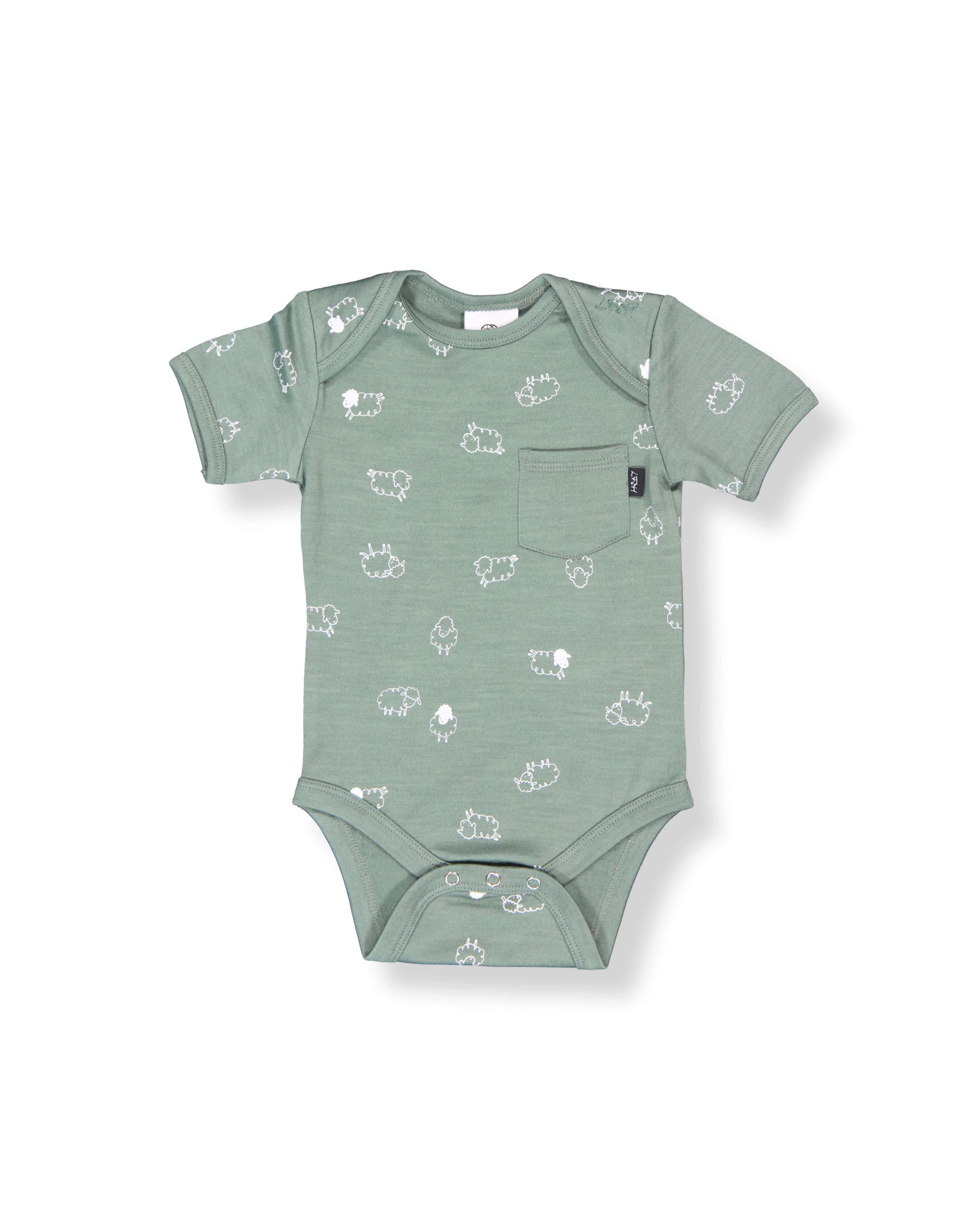 Ezra Bodysuit - 100% Merino Wool - Fern Flock