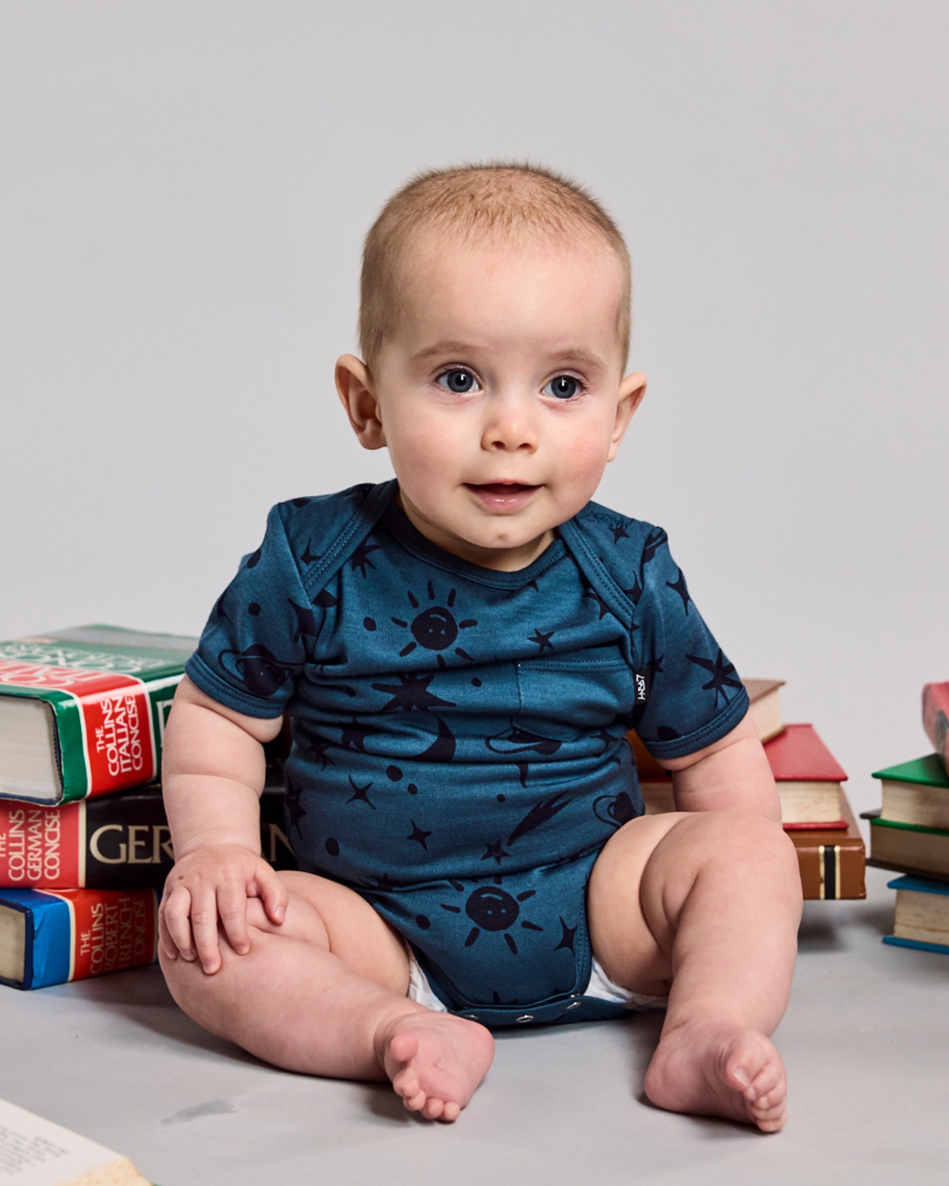 Ezra Bodysuit - 100% Merino Wool - Orion Galaxy
