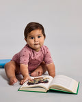 Ezra Bodysuit - 100% Merino Wool - Rose Miniheart