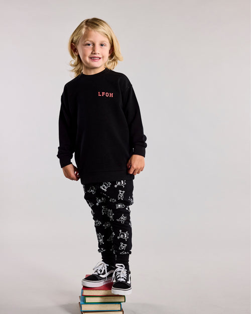 Atlas Trackies - 100% Merino Wool - Black Monsters