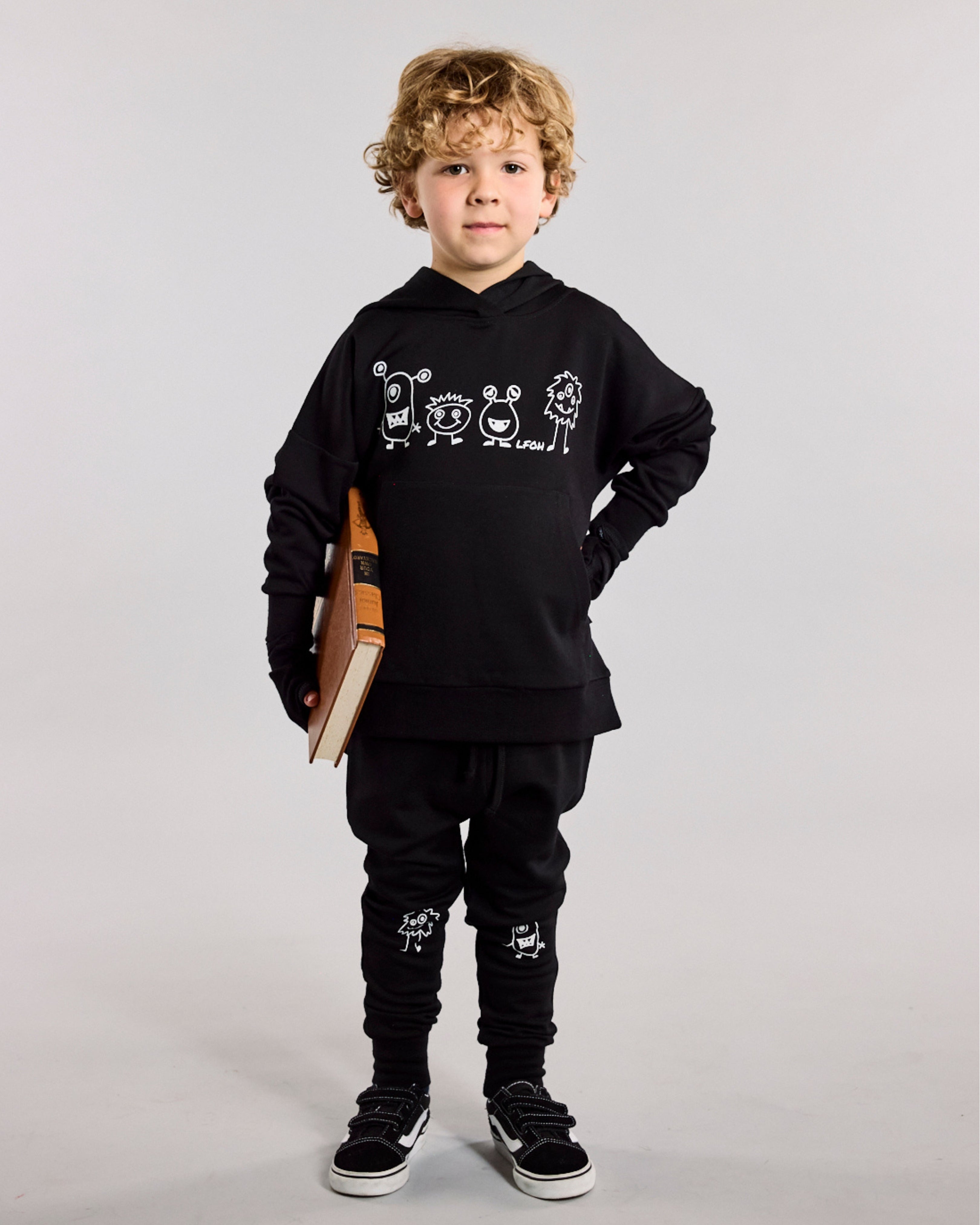 Jagger Hoodie - 100% Merino Wool - Black
